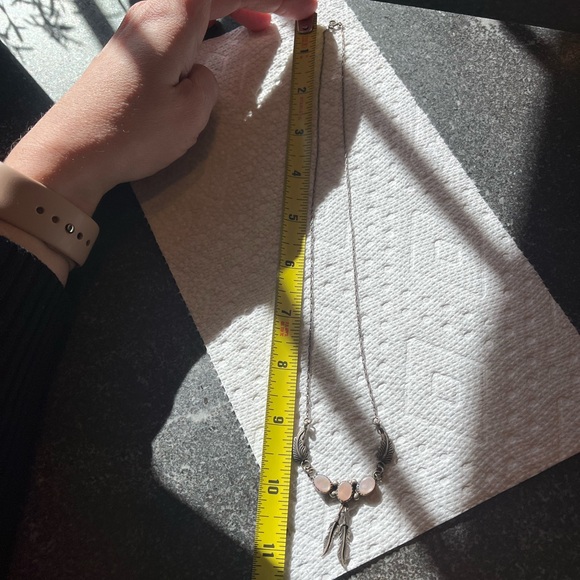 Sterling silver mother of pearl boho necklace - Picture 4 of 7